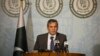 FILE - Pakistan's foreign ministry spokesman Nafees Zakaria briefs the media at the Foreign Office in Islamabad, Pakistan, Sept. 29, 2016. Zakaria alleged Thursday that India has a stockpile of fissile material for the production of nuclear weapons outside IAEA safeguards.