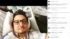 A selfie of actor Jeremy Renner on a hospital bed, posted on Instagram