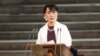 Burma's opposition leader Aung San Suu Kyi makes an address to a joint session of both Houses of Parliament, in Westminster Hall, in London, June 21, 2012.