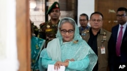 প্রাক্তন প্রধানমন্ত্রী শেখ হাসিনা। ফাইল ফটোঃ ৭ জানুয়ারি, ২০২৪।