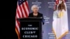 Bộ trưởng Tài chính Hoa Kỳ Janet Yellen phát biểu hôm 25/1/2024 ở Chicago, Illinois. (Photo by KAMIL KRZACZYNSKI / AFP)