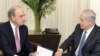 Utusan AS George Mitchell (kiri) kembali bertemu PM Benyamin Netanyahu di Yerusalem.