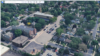 谷歌地球(Google Earth)图像所显示的明尼苏达州明尼阿波利市天使报喜天主教学校(Annunciation Catholic School)鸟瞰图。