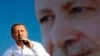Turkey's Prime Minister and presidential candidate Tayyip Erdogan addresses his supporters during an election rally in Istanbul, Aug. 3, 2014.