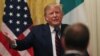 U.S. President Donald Trump speaks during a news conference in the East Room of the White House in Washington, Oct. 16, 2019.