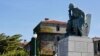 A statue of British colonialist Cecil John Rhodes is seen at the University of Cape Town near the city center of Cape Town, South Africa, March 17, 2015.