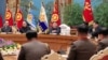 North Korean leader Kim Jong Un presides over a military meeting in Pyongyang, North Korea Feb. 6, 2023 in this photo released by North Korea's Korean Central News Agency (KCNA)