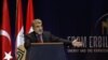 Turkish Energy Minister Taner Yildiz speaks during the first International Energy Arena in Arbil, about 350 kilometers north of Baghdad, Iraq, May 20, 2012.