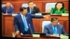 Prime Minister Hun Sen speaks at the National Assembly, on Wednesday, January, 31 2017, Phnom Penh, Cambodia) 
