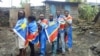 Les militants de la Lucha posent pour la photo après leur sortie de prison, à Goma, le 26 juillet 2016