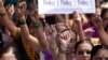 Activist of Hindu Janajagruti Samiti, or Hindu Awareness Forum, shout slogans against the government's attempts to block social media accounts and websites, August 24, 2012.