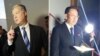 스티브 비건 미국 국무부 대북정책특별대표(왼쪽)와 김명밀 북한 외무성 순회대사. (AFP, REUTERS)