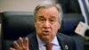 FILE - In this file photo taken on Feb. 8, 2020, United Nations Secretary-General Antonio Guterres speaks during a news conference at the African Union headquarters.