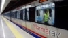 An engineer performs a last check on a train that will travel through Marmaray tunnel, a subway that links Europe with Asia some 60 meters below the Bosphorus Strait, in Istanbul, Oct. 29, 2013.
