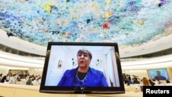 Спеціальна сесія Ради ООН з прав людини у Женеві на тему гуманітарної ситуації в Україні. REUTERS/Denis Balibouse