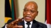 FILE - South Africa's President Jacob Zuma gestures during a media briefing at the Union Building in Pretoria.