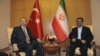 Iran's President Mahmoud Ahmadinejad (R) meets with Turkey's Prime Minister Recep Tayyip Erdogan in Istanbul, May 9, 2011.