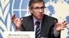 Special Representative of the Secretary-General for Libya and Head of United Nations Support Mission in Libya (UNSMIL) Bernardino Leon addresses a news conference at the Palais des Nations in Geneva, Jan. 14, 2015. 
