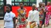 FILE - wadansu 'yammata da suka kubuta daga hannun Boko Haram July 22, 2014. 