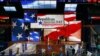 Workers prepare the stage for the Republican National Convention inside the Tampa Bay Times Forum, in Tampa, Florida, August 25, 2012.