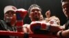 Manny Pacquiao celebrates after winning the WBA welterweight title fight against Argentinian Lucas Matthysse, July 15, 2018, in Kuala Lumpur, Malaysia.