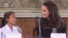 Angelina Jolie at a press conference of "First They Killed My Father" on February 18, 2017, Siem Reap, Cambodia. (Neou Vannarin/VOA Khmer) 