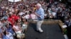Democratic presidential candidate Sen. Bernie Sanders, I-Vt., speaks at the Iowa State Fair in Des Moines, Aug. 15, 2015.