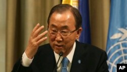 FILE - United Nations Secretary-General Ban Ki-moon.