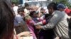 Protestors locked in a land dispute with CPP's senator Ly Yong Phat seek solutions from Prime Minister Hun Sen, Tuesday, February 14, 2017. (Aun Chhengpor/VOA Khmer)
