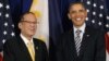 U.S. President Barack Obama meets with Philippines President Benigno Aquino on the sidelines of the ASEAN Summit in Nusa Dua, Bali, November 18, 2011.