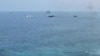 美国海军在南中国海同东南亚国家军队一起演习