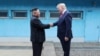 U.S. President Donald Trump shakes hands with North Korean leader Kim Jong Un as they meet at the demilitarized zone separating the two Koreas, in Panmunjom, South Korea, June 30, 2019. KCNA via REUTERS ATTENTION EDITORS - THIS IMAGE WAS PROVIDED…