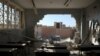 A damaged classroom is pictured after shelling in the rebel held town of Hass, south of Idlib province, Syria, Oct. 26, 2016. 