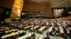 People gather at the U.N. General Assembly, prior to a vote, Dec. 21, 2017, at U.N. headquarters in New York. 