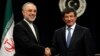 FILE - Turkey's Foreign Minister Ahmet Davutoglu and Iranian counterpart Ali Akbar Salehi, left, at news conference, Ankara, Jan. 19, 2012.