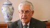 U.S. Secretary of State Rex Tillerson addresses reporters during the G-7 foreign ministers meeting at the Palazzo Ducale in Lucca, Italy on April, 11, 2017. 
