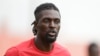 
Le capitaine des "Eperviers" du Togo Emmanuel Adebayor lors d'une séance d’entraînement au stade de Bitam au Gabon, 17 janvier 2017. 