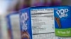FILE - A Nutrition Facts label is seen on a box of Pop Tarts at a store in New York.
