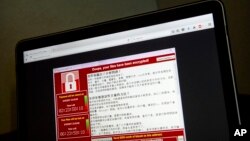지난 2017년 5월 타이완에서 '워너크라이' 랜섬웨어에 감염된 컴퓨터 화면.
