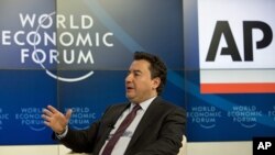 Ali Babacan, Turkey's Deputy Prime Minister at the 43rd Annual Meeting of the World Economic Forum, WEF, in Davos, Switzerland, Jan. 25, 2013. 